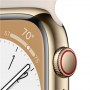 Apple Watch | Series 8 (GPS + Cellular) | Smart watch | Stainless steel | 45 mm | Gold | Cream | Apple Pay | 4G | Water-resistan - 4